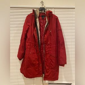 Thick Red Jack with faux fur lining